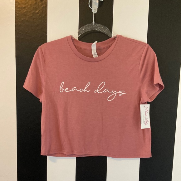 Pink Lily Tops - Pink Lily Beach Days Tee